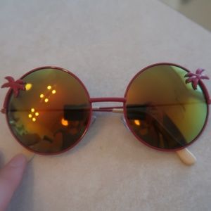 Palm Tree Round Sunglasses